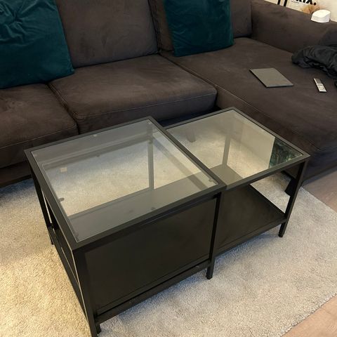 Sofa bord i glass