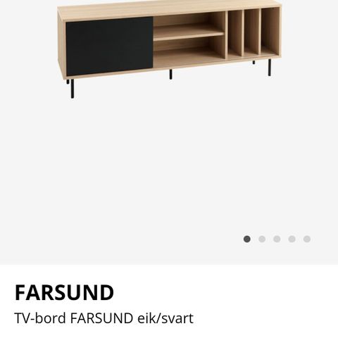 Tv bord farsund eik/svart