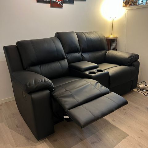 Recliner sofa BATUM 2-seter svart