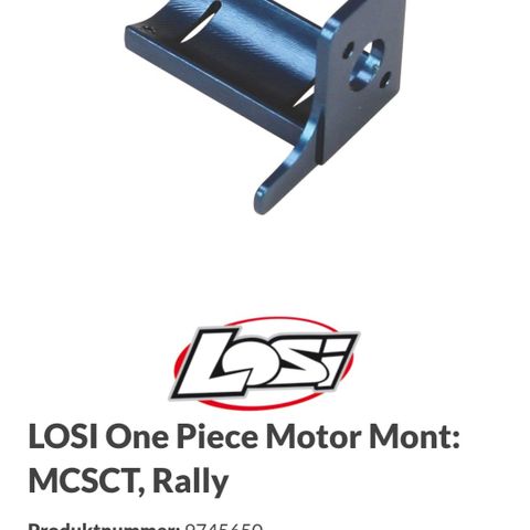 LOSB1739 losi micro motor mount