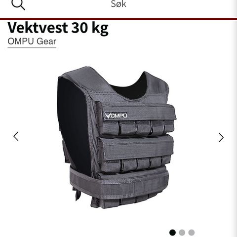 Vektvest . 30kg . Behagelig på og god solid kvalitet