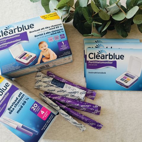 Clearblue fertilitetsmonitor med tester.