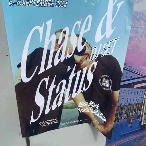 Billett til Chase & Status 7 sept Bergen