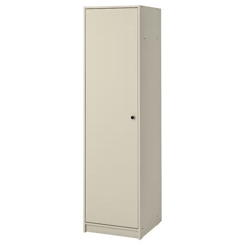 GURSKEN Garderobeskap, lys beige, 49x55x186 cm