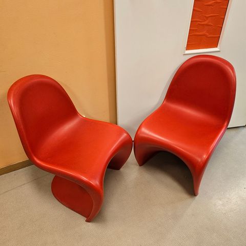 Verner Panton designerstol til barn røde