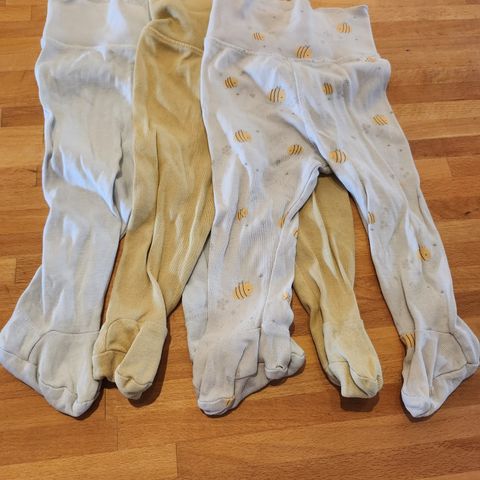 7 stk bukser og tights med og uten fot str. 62