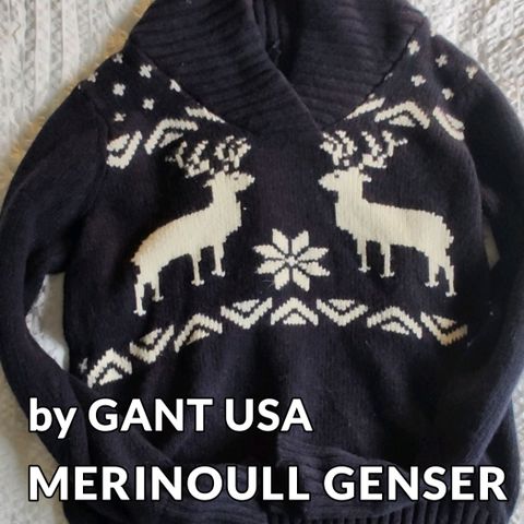 Merinoull genser fra GANT