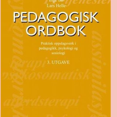 Fagbok Pedagogisk ordliste