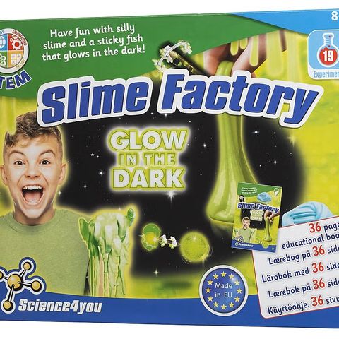 Slime Factory Glow in the Dark, uåpnet, Science4you