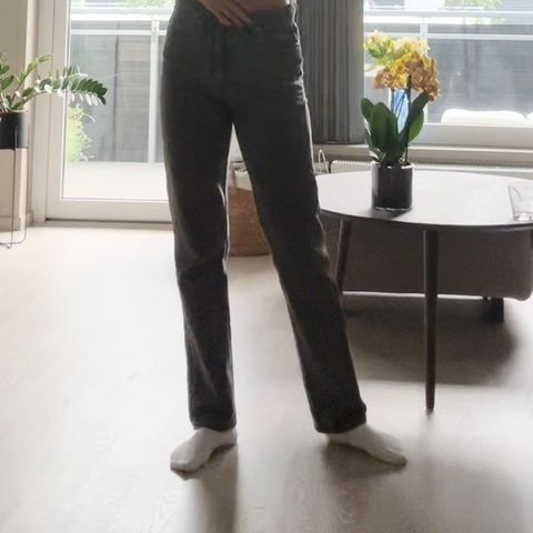 Trendy grå jeans