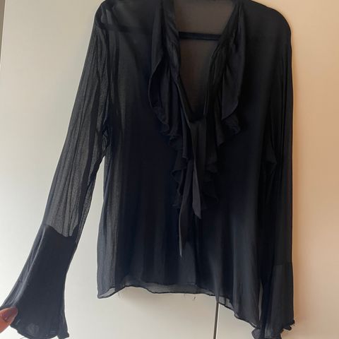 Topp i chiffon - str L