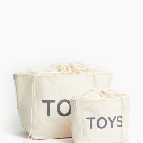 H&M «Toys» oppbevaringskurv i canvas (helt ny)