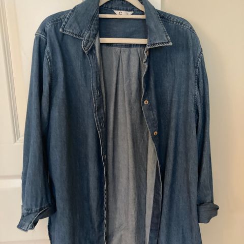 Oversized denimskjorte