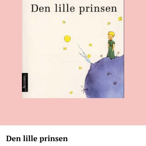 Boken "Den lille prinsen"