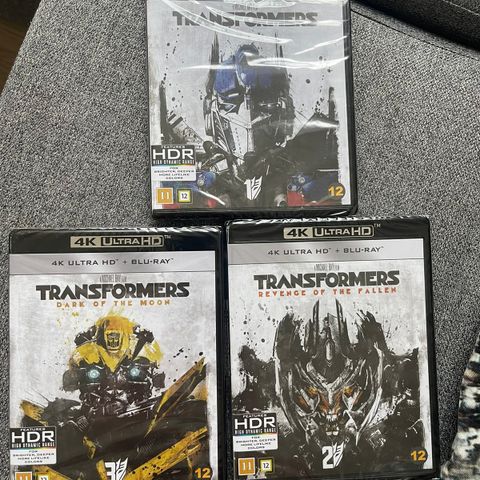 Transformers 1-3 (4k blu-ray) action eventyr science fiction film