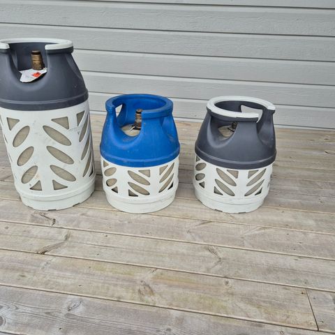 Gassflaske kompsitt. 2x5 liter. (10l solgt)