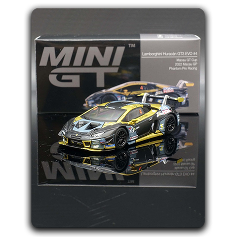 Mini GT 1:64 Lamborghini Huracán GT3 EVO #4 2022 Macau GP Macau GT Cup 3rd Place