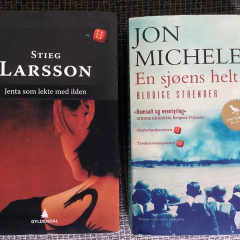 STIEG LARSSON - JON MICHELET» 2 meget flotte bøker i «hardplast»Pocket