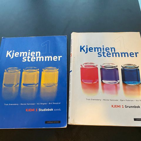 Kjemi 1 grunnbok og studiebok