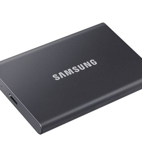 NY Samsung T7 Ekstern SSD 2TB (grå) harddisk.