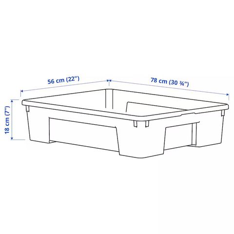 To plastkasser/bedrollers fra IKEA selges.