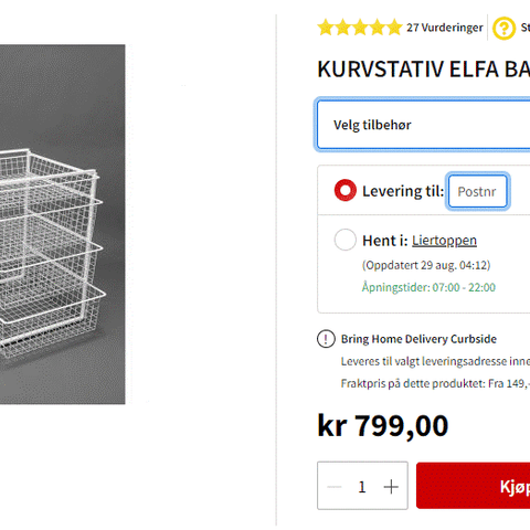 Elfa kurvsystem