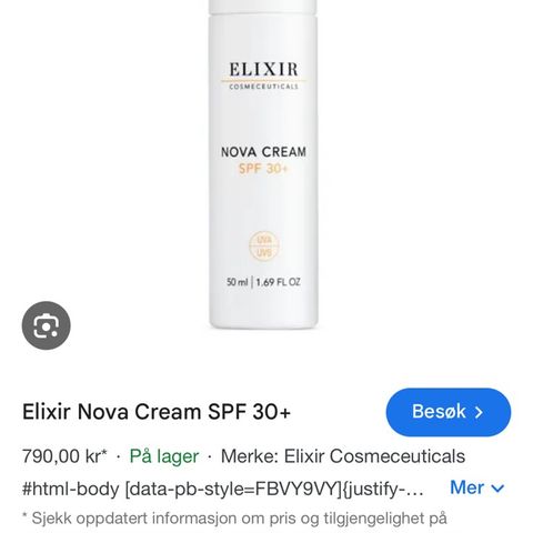 Ubrukt nova cream