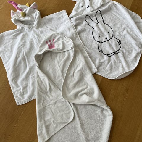 Handduker, Miffy, prinsesse, enhjørning