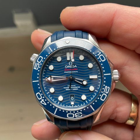 Omega Seamaster 300 M gummirem og metallenke (originale)