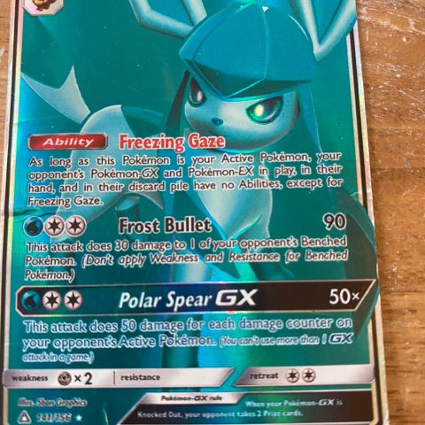 Pokemon kort Glaceon GX