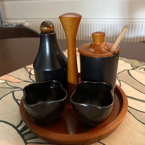 Vintage teak salt og pepper