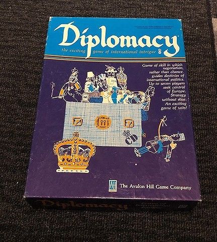 DIPLOMACY (fra 1982 av AVALON HILL) - Komplett og i flott stand !