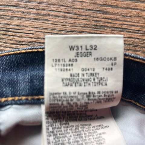 LEE JEGGER jeans gutt str W31 L32