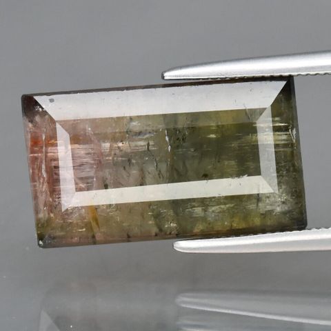 7.15 ct 15.2x8.7mm Baguette Vannmelon Turmalin Mozambique, Afrika