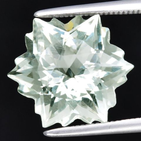 4.98 ct 12.8x11mm VS Snøfnugg Grønn Ametyst Brasil