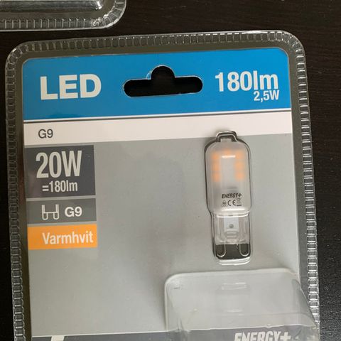 LED pin Lyspære 180 Im G9 E+.  Selges samlet