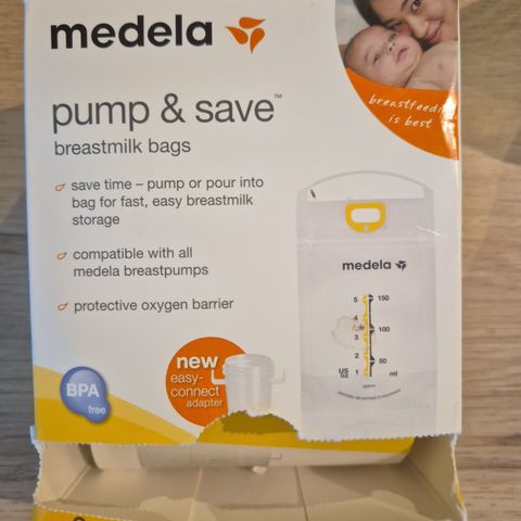 Medela poser for brystmelk