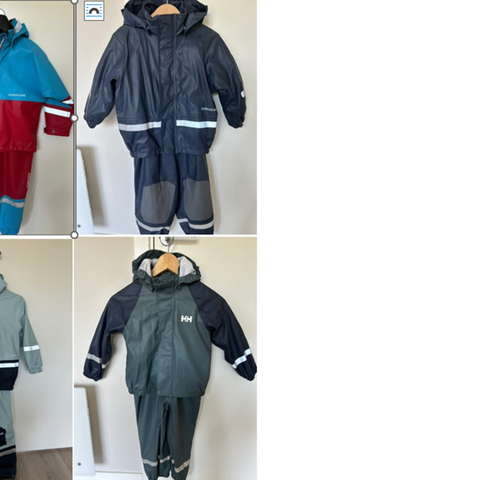 Regntøy gutt Helly Hansen (HH); Didriksons 90 98 110 foret