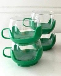 Vintage, 4 glass, Melitta, Tyskland, 70 talls