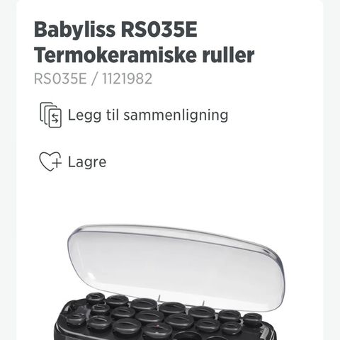 Babybliss termokeramiske hårruller selges 500,-