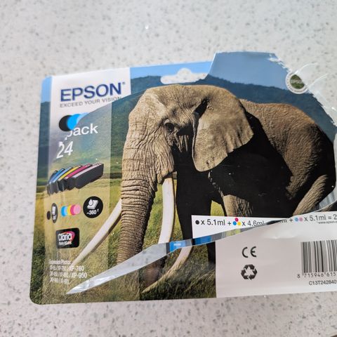 5 stk patroner til Epson printer