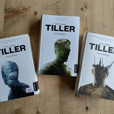 Carl Frode Tiller 3 innbunde bøker / Innsnirkling 1-3 / Triologi