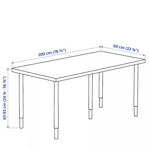 Stort skrivebord fra IKEA