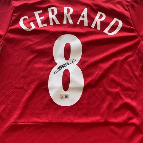 Signert Steven Gerrard drakt 2005 istanbul