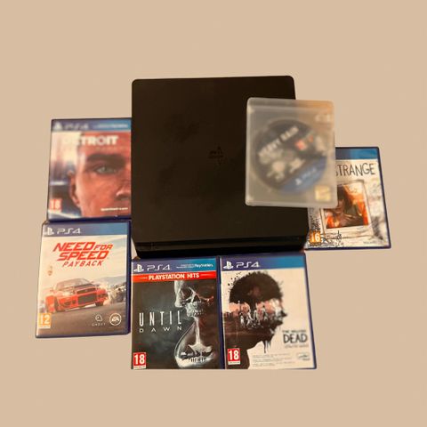 Playstation 4 Slim 1TB  med spill