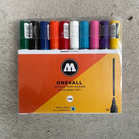 Molotow ONE4ALL acrylic pump marker 4mm sett