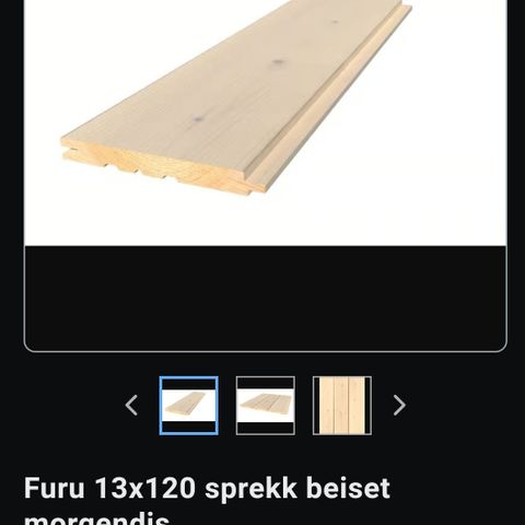 Moelven Furu 13x120 sprekk beiset morgendis