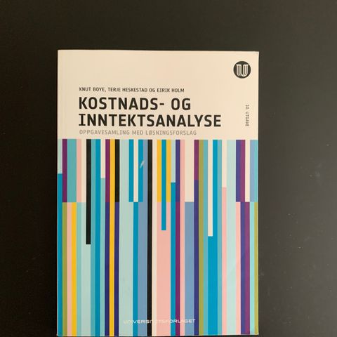 Kostnad og inntektsanalyse - arbeidsbok