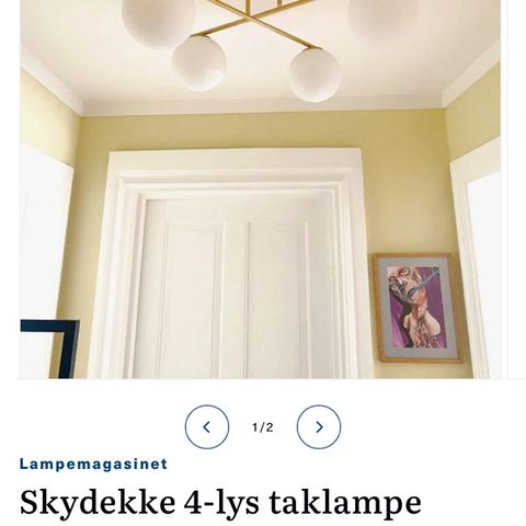 Taklampe fra Lampemagasinet