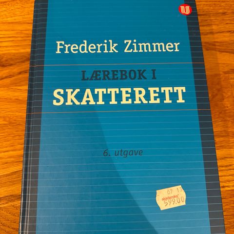 Lærebok i skatterett - Frederik Zimmer - 6. utgave 2. opplag 2012